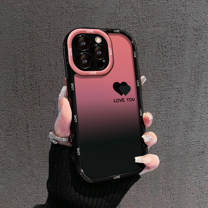 Gradient Ombre Love Heart Case