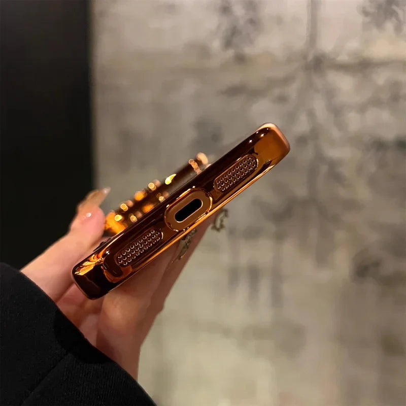 LuxeFrame Clear Gold Case - iPhone