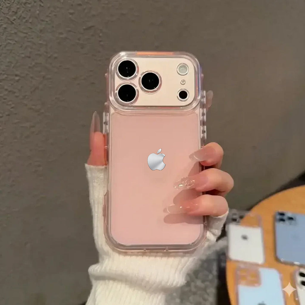 Crystal clear edges blush pink case