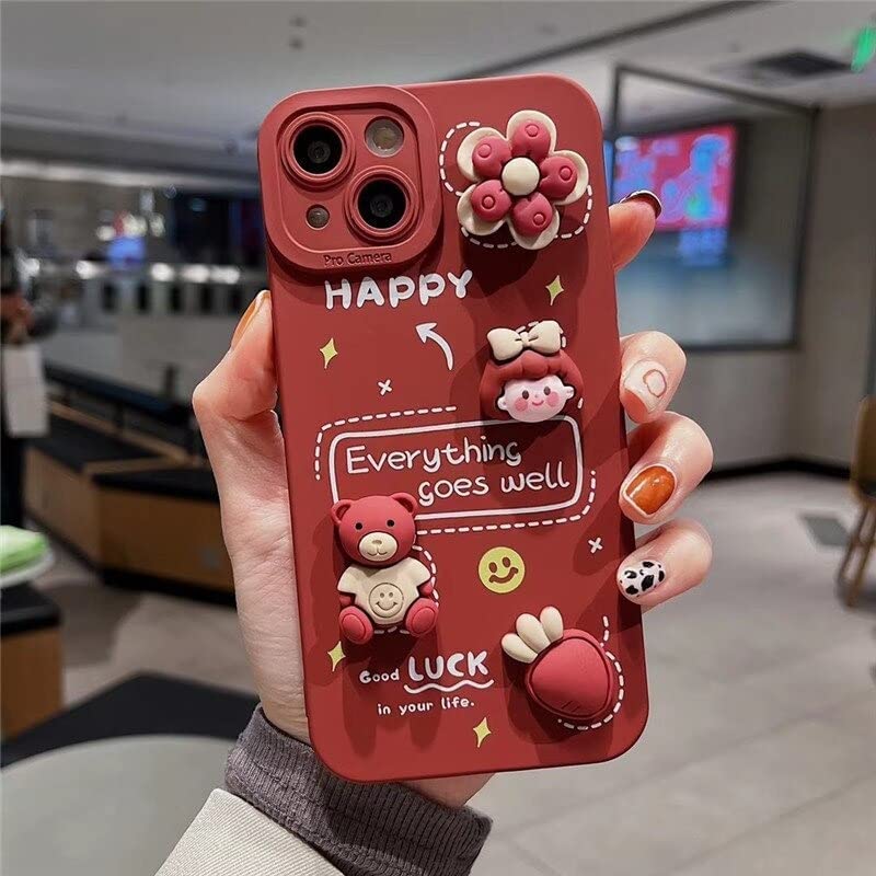 Cute 3D Cartoon Soft Rubber Flexible Silicone Back Cover Case